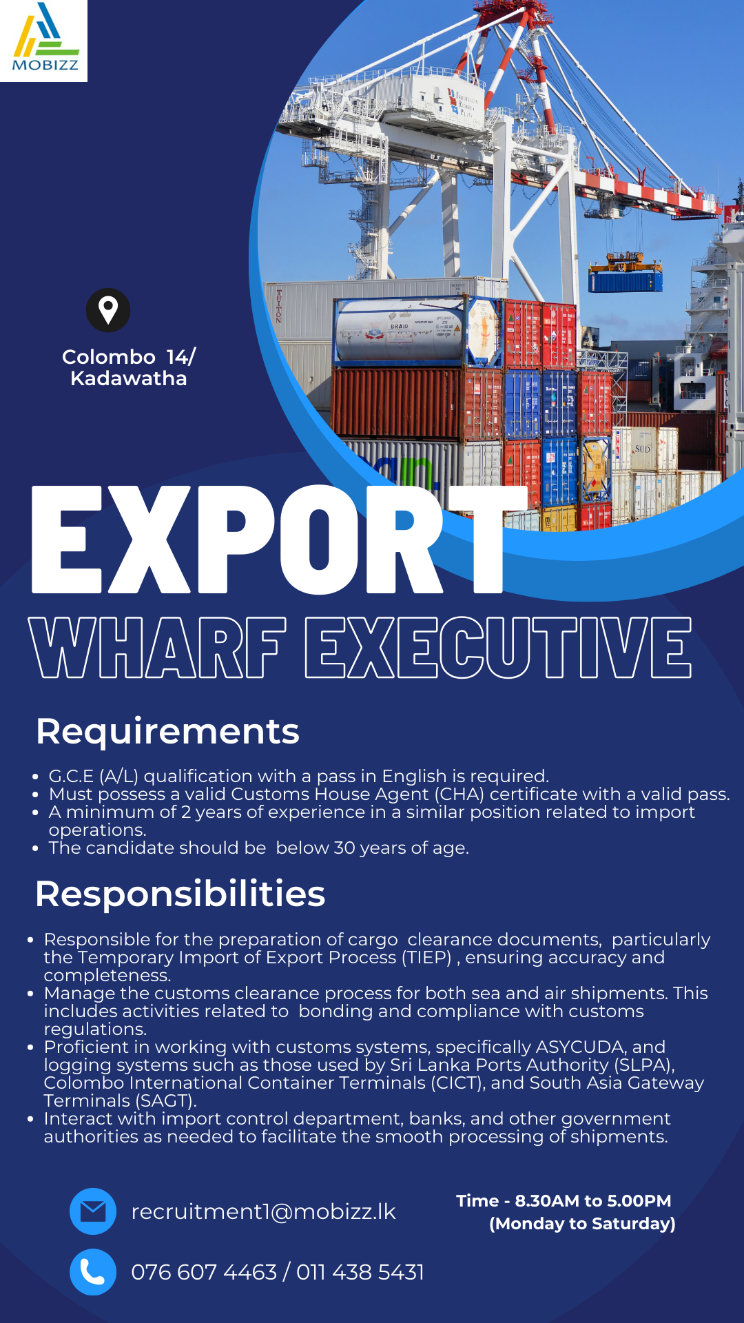 Export wharf execurive