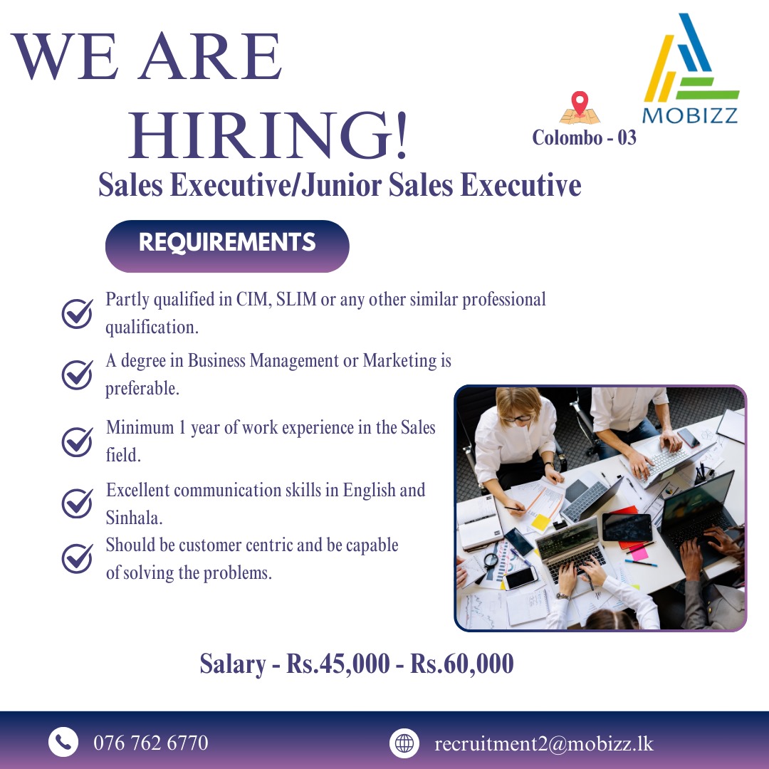 Sales Executive Junior Sales Executive